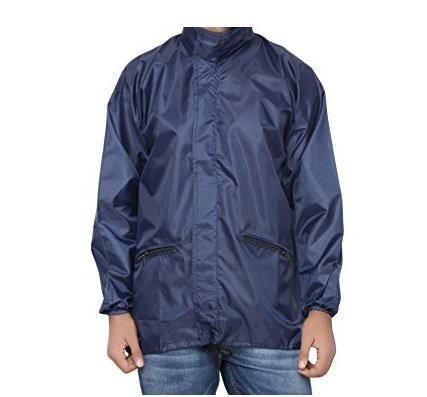 Men's Boys Blue Windcheater With Cap Rain Jacket is a waterproof outfit for this rainy season (XXL, Blue)-image-31