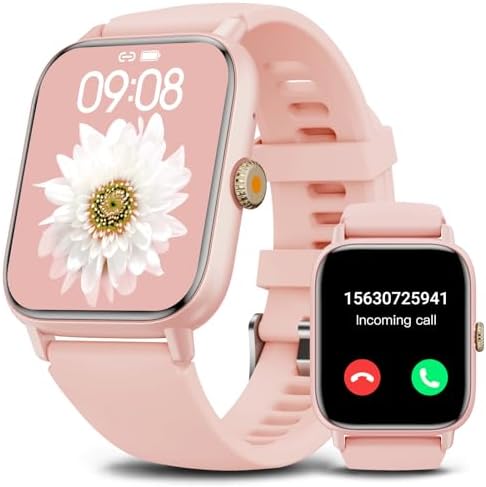 Smart Watch for Men Women with Bluetooth Call, Activity Fitness Tracker Heart Rate Sleep Monitor Pedometer,1.85″ Touch Screen with 100+ Sport Modes, IP67 Waterproof Smartwatch for Android iOS