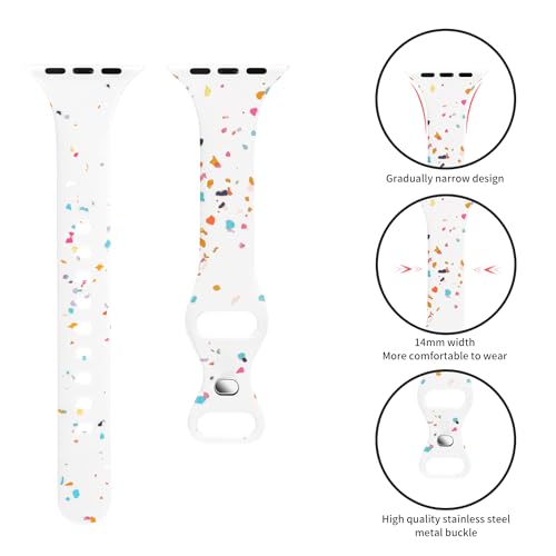 Image of Thin Slim Band Compatible with Apple Watch 38mm 40mm 41mm 42mm 44mm 45mm 46mm 49mm, Narrow Replacement Soft Silicone Sport Strap Wristbands for iWatch Series 11 /10 /9 /8 /7 /6 /5 /4 /3 /2 /1 Ultra SE Women Men