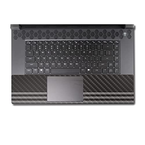 Image of MightySkins Carbon Fiber Skin Compatible with Alienware M17 R5 (2022) Full Wrap Kit - Pinstripe | Protective, Durable Textured Carbon Fiber Finish | Easy to Apply & Change Styles | Made in The USA