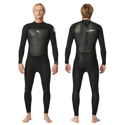 Nastro per punti di stress E5 RIP CURL - muta da surf Omega 4/3 mm zip back - neoprene elasticizzato e cuciture rinforzate, ideale per temperature dell\'acqua tra 12 e 15°C