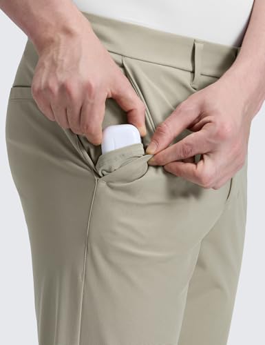 Image of CRZ YOGA All Day Comfy Golf Pants 28 inch /30 inch /32 inch /34 inch /36 inch | Decent Stretch, Wrinkle-Resistant, Casual, Slightly Tapered Leg, Flat Front, Pockets, Trousers for Men