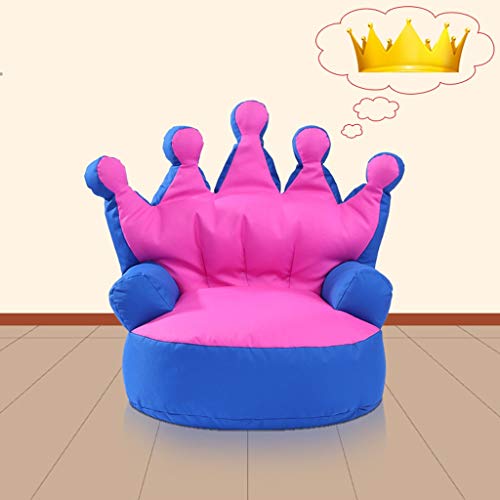 Children's Bean Bag Lazy Couch, Creative Crown Tatami, Photo Photography Background Products (color : Blue red)