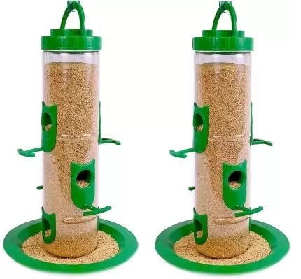 EKIN Large Bird Feeder for Garden,Balcony,Home,Indoor and Outdoor with Holding Handle (Green) (2) (B0CRF29VY7) Amazon Price History, Amazon Price Tracker