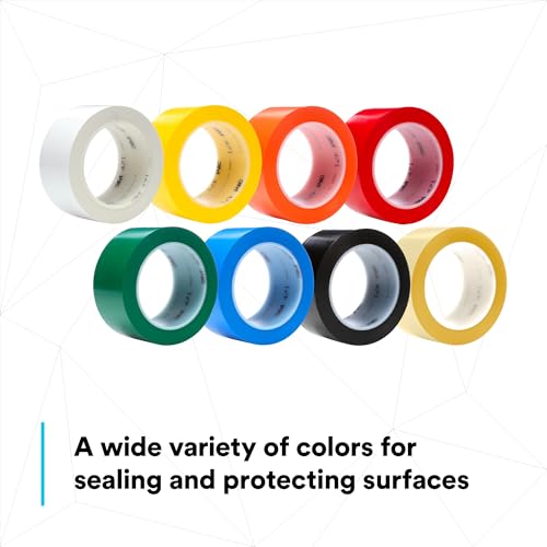 Image of 3M Vinyl Tape 471, Versatile, Clean Removal, Orange Color, 5.2 mil, 2 in x 36 yd, 1 Roll