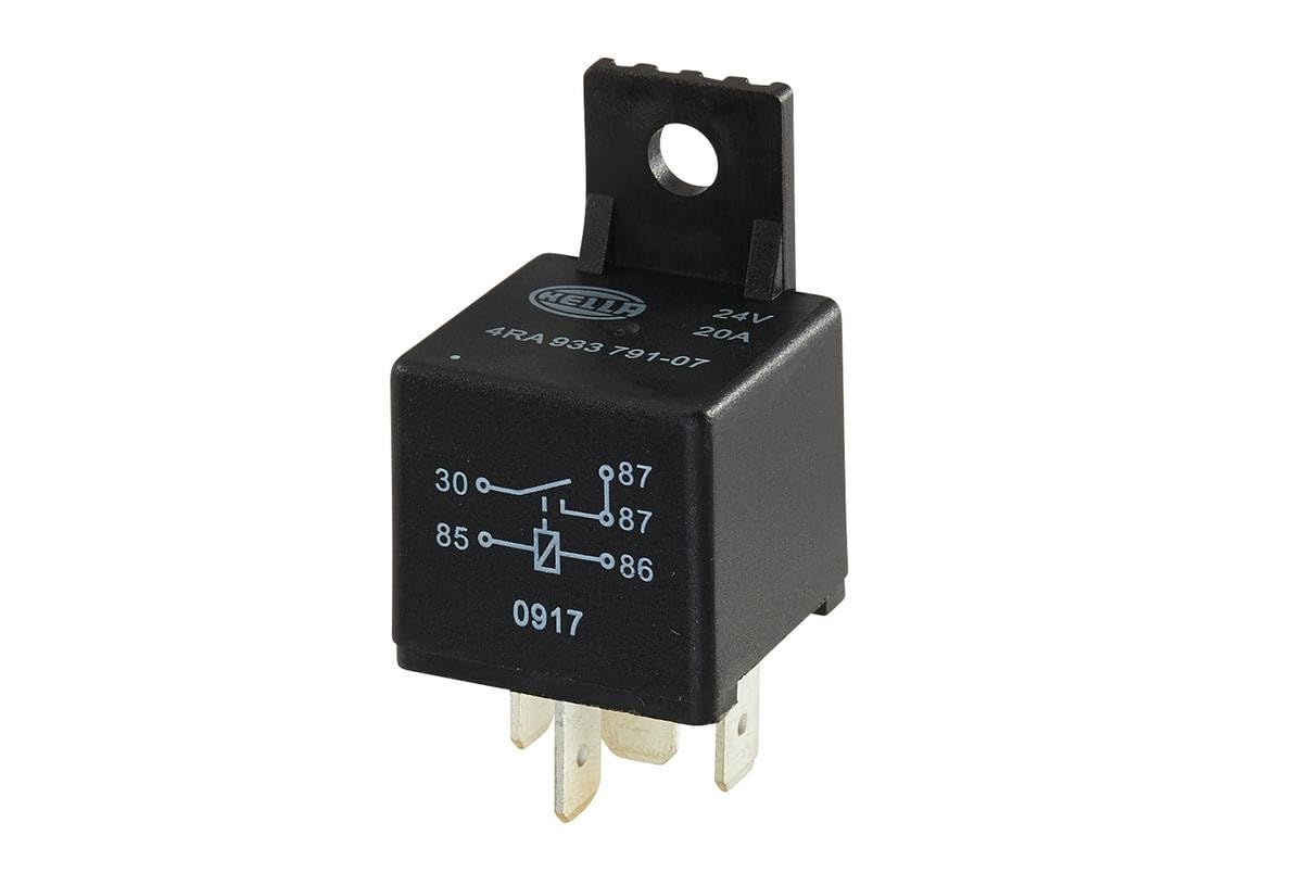 HELLA 4RA 933 791-071 Relais, Arbeitsstrom - 24V - 5-polig - Schließer | mit Halter