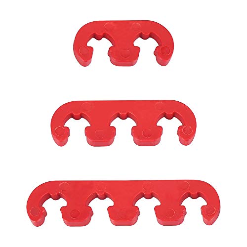 X Autohaux 12Pcs 7Mm 8Mm 8.5Mm 8.8Mm Car Engine Spark Plug Separators Ignition Wire Separators Holder Red #TOP6