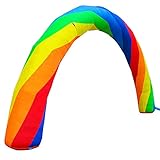 Giant Inflatable Rainbowed Arches -Advertising Birthday Party Celebration Garden Decoration-Arch Blow Up Decorative Signs Event Entrance for 250W up General Blower Open Size 2.4inch(not Include)