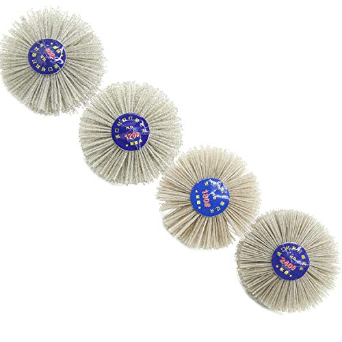 Nylon Wheel Brush Abrasive, 80/120/180/240# 4Pcs, Compatible with Angle Grinder, Die Grinder