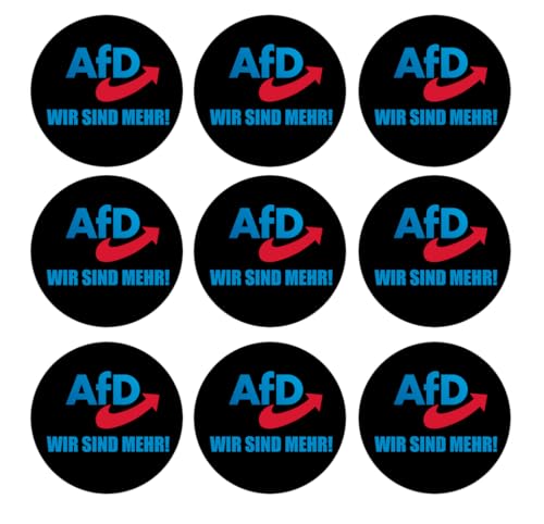 Sammys Shirt Store 24 Stück Aufkleber 4cm rund AFD Wir sind mehr Alternative für Deutschland Sticker Sparpack gut haftend Aktiv Werden 5 cm
