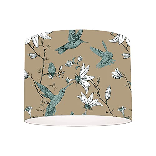 Birds Lampshade, Flower Small Lamp Shade, Desk Lamp Cover Linen Fabric Lampshade (11.81 R X 8.26 H Inches) #TOP4
