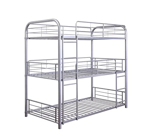 Acme Furniture Cairo Triple Bunk Bed - Twin - - Silver #TOP14