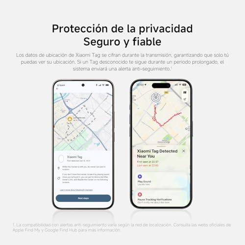 Miniatura 5 de Xiaomi Smart Tag, Compatible con Apple Find My y Google Android Find Hub, localizador, buscador para Equipaje/Bolsos/Carteras/Mascotas, IP67, batería con más de 1 año de autonomía, Pack de 1