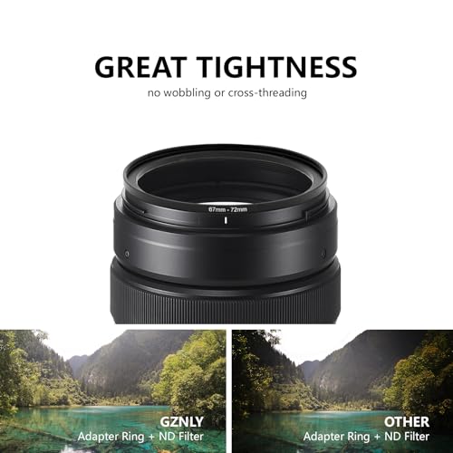 Image of 58mm to 55mm Step-up Adapter Rings Filter Adapter Black Metal Step Down Filter Ring Adapter Compatible with All Brand UV CPL ND Camera Lens Filter Stepping Rings (58mm-55mm)