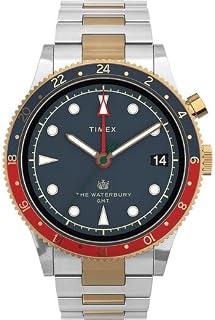 Waterbury Traditional GMT 39mm Stainless Steel Bracelet Watch TW2U90600, Silver