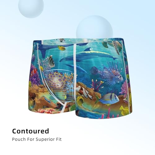 Boys' Cotton Boxer Brief Soft Underwear-Sea World4