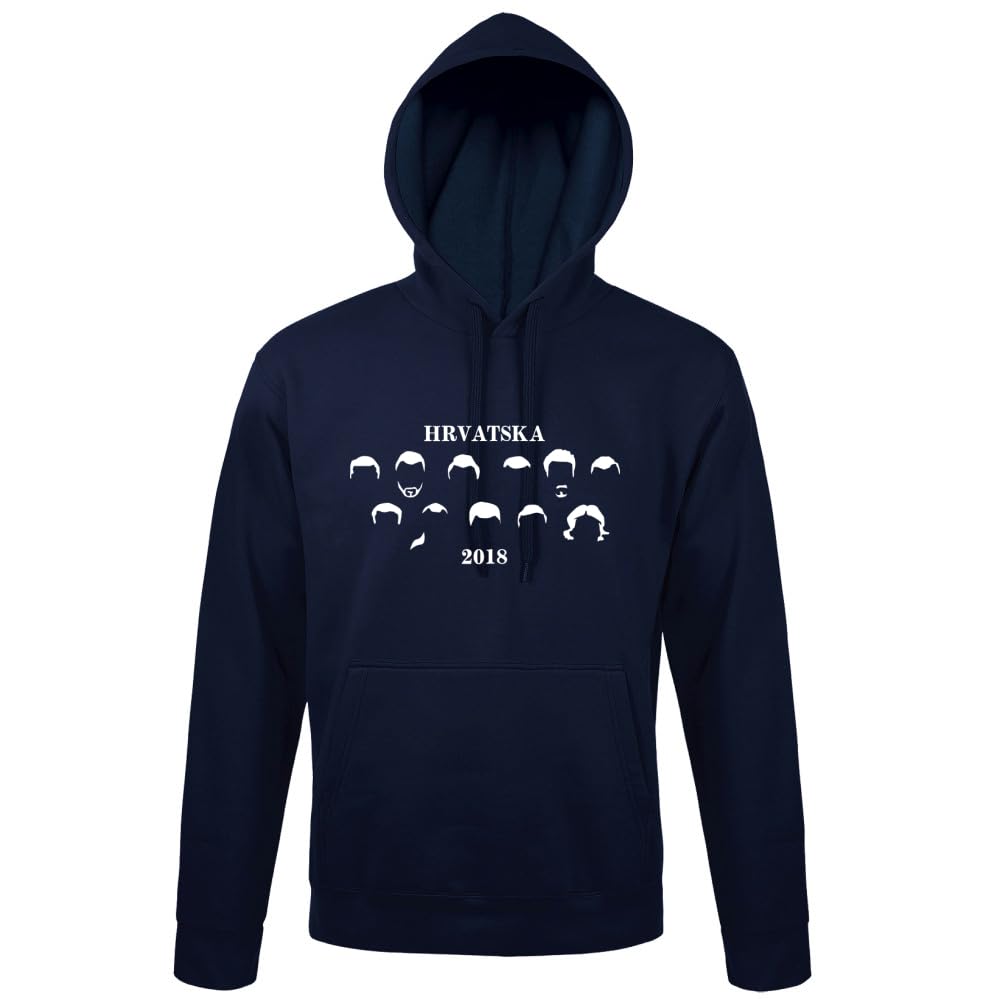 Chorwacja 2018 piłka nożna męska bluza z kapturem, grantowy, 4XL