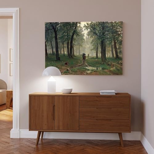 Toile de maître Ivan Shishkin forêt de chênes déco chic