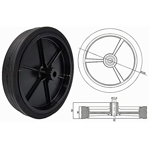 ZAB-S Rasenmäherrad (Code: K200) Rad Ø200mm Ersatzrad Universalrad Vollgummi Cover