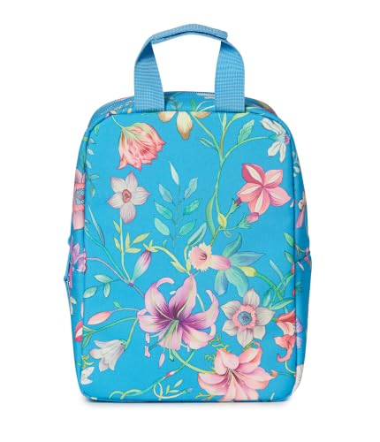Image of JanSport Big Break Insulated Lunch Bag - Travel Cooler, Flora Aura Electric | Small Compact Soft-Sided Travel Cooler for Day Trips