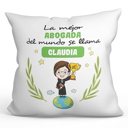 MUGFFINS Cojín Personalizable 40x40 cm para Abogada Mujer Relleno Incluído - En Español - Eres Mejor del Mundo - Regalo Original y Divertido | Ya disponible en tu tienda friki favorita! En mundofriki.es!