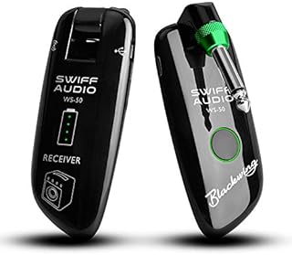 SWIFF High-Grade Electronic Guitar Wireless System Rechargeable Guitar Transmitter Receiver Support Multi Channels and 5.5 Hours Long Battery Life for All Electric Musical Instruments