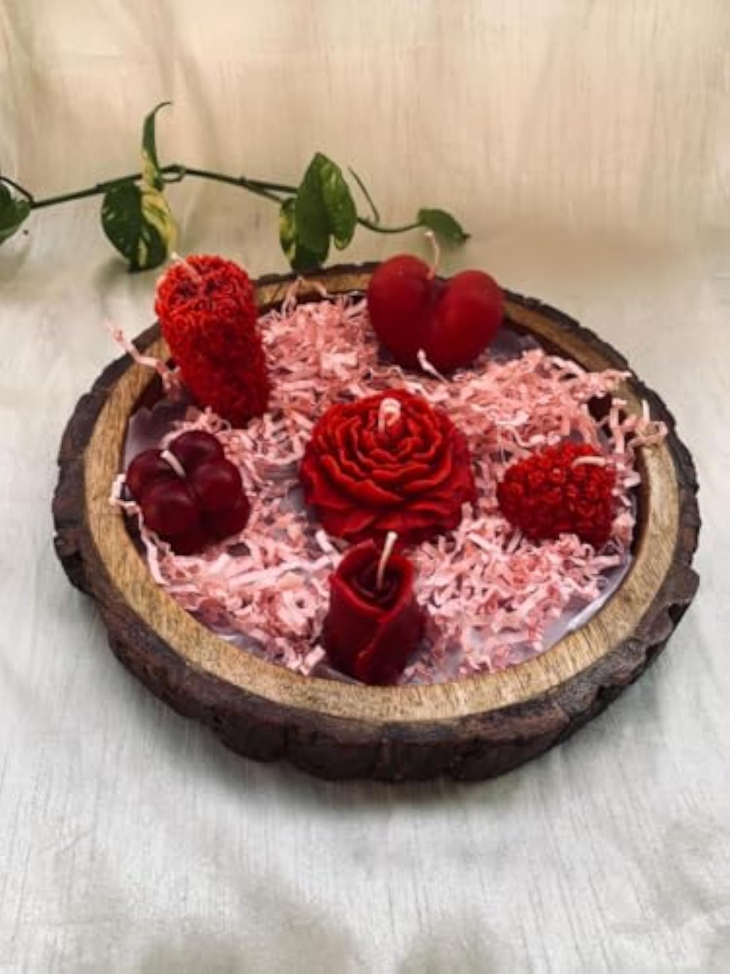 Love Candles by in Pink Soy Wax Handcrafted Decorative Candle