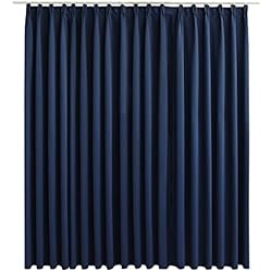 Persianas Vela vidaXL Cortina Opaca con Ganchos Casa Hogar Decoración Diseño Estilo Sala Salón Comedor Visillo Dosel Persiana Estor Velo Telón 290x245 cm Azul