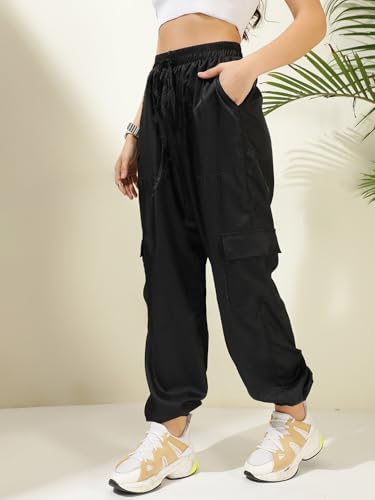 Image of KOTTY Women's High Rise Relaxed || Straight || Joggers Fit Cargo's for Pants || Trousers