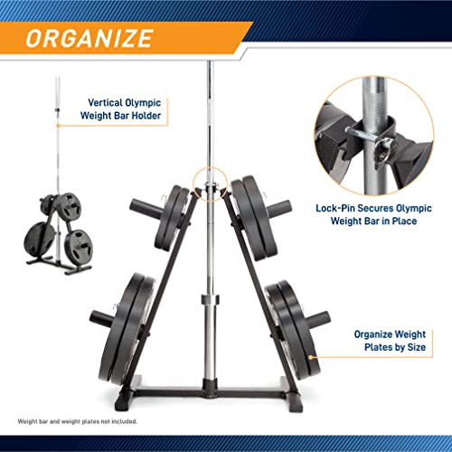 Marcy Home Gym A-frame Organizer for 2-Inch Olympic Weight Plates and Bar, 300 lbs Capacity PT-5740 by MARCY - Image 4