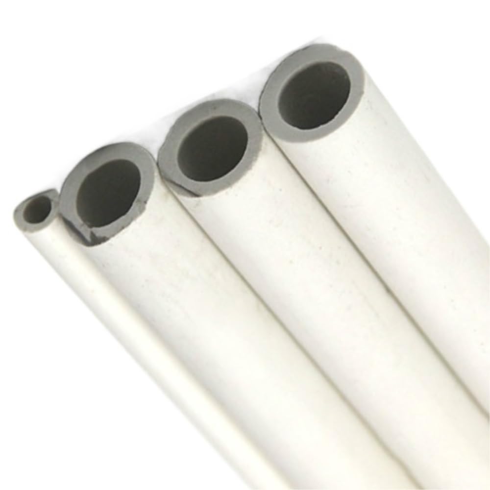Tubo de cerámica de alúmina 2 uds longitud 200/400/300mm conductos huecos de porcelana resistentes a la abrasión, tubo aislamiento térmico protección paquete(300MM*43MM*55MM)
