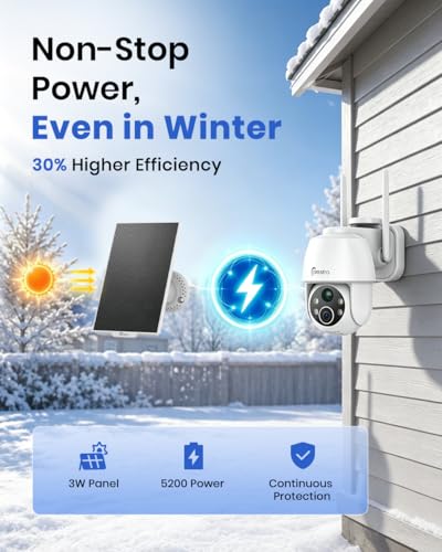 CAMSTRO 2K Solar Security Camera Wireless Outdoor with WiFi 6, Split Solar - image 2