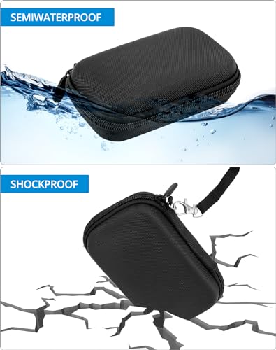 Image of QWORK Grey Portable Microscope Case -2 Pack- Compatible with Carson MicroBrite Plus 60x-120x - Dust-Proof Carry Storage Holder with Zipper Mesh Pocket, Elastic Belt for Secure Transport