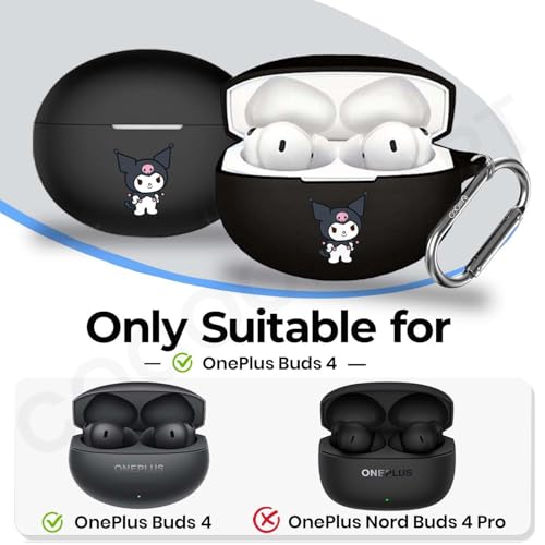 Image of Silicone Case Cover Compatible for OnePlus Buds 4 (Kuromi)