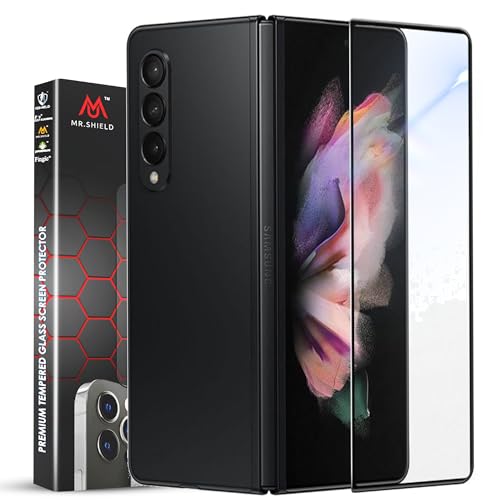 Image of Mr.Shield Top-Notch HD+ Tempered Glass Screen Protector Guard For Samsung Z Fold 3 (Front), 9H Hardness, Military Grade Protection, Easy Installation kit