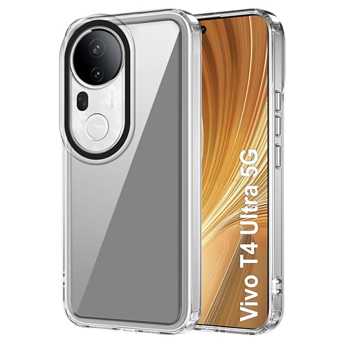 Image of Zapcase Back Case Cover for Vivo T4 Ultra 5G | Compatible for Vivo T4 Ultra 5G Back Cover | Case Cover with Camera Protection | (TPU + PC | Transparent)