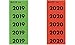 Produktbild LEITZ Ordner-Inhaltsschild ´Jahreszahl 2020´, rot, Sie erhalten 1 Packung, Packungsinhalt: 100 Stück