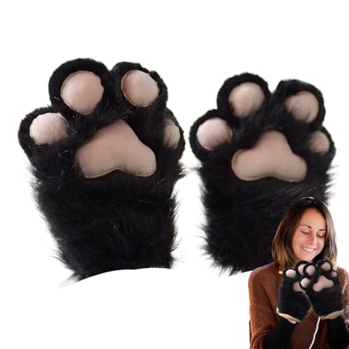 Guantes de pata de gato peludos para actividades y paseos invernales