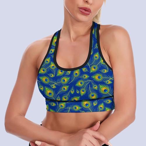 Image of Womens Comfortable Sports Bra Workout Tank Tops Racerback Fitness Gym Bra for Yoga Running