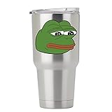 Sad Pepe 4Chan Dank Rare Pepes - 3 Inch Full Color Decal for Stainless Steel Tumbler - Proudly Made In The USA From Adhesive Vinyl (Tumbler NOT included)