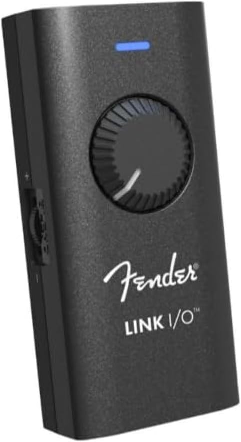 Fender Link I/O Portable USB-C Audio Interface, Fits in Your Pocket, Provides Pristine, Bi-directional Audio over USB connection Bundle with Polsen HPC-A30 Closed-Back Studio Monitor Headphones