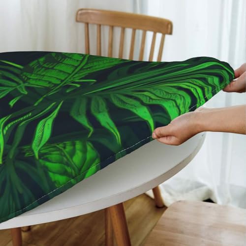 Nappe ronde tropicale imperméable pour table de 100 à 120 cm - 7