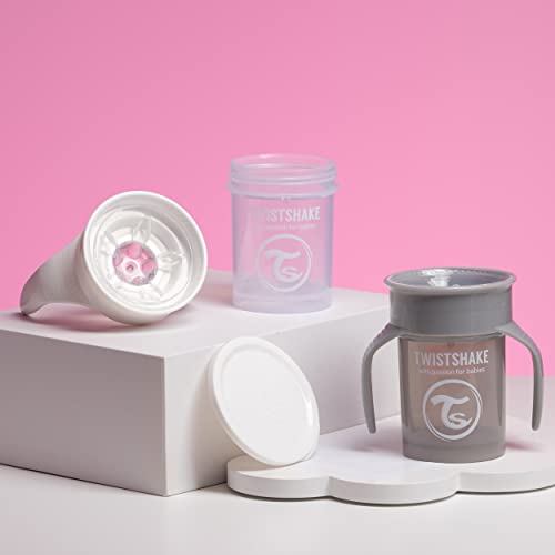 Twistshake 2X 360 Cup, Grey White, 2 pack - Image 2