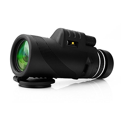 10X42 HD Clear Dual Focus Monocular Telescope, Compact BAK4 Multi-Coated Zoom Optical Lens Monocular Scope with Tripod Support Ideal for Hunting Camping Hiking, Sporting Events