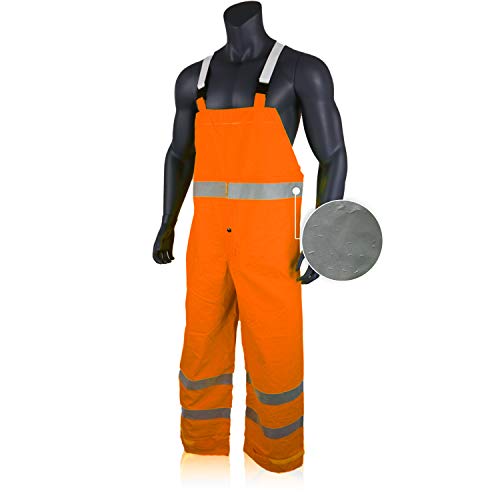 RIVER OTTER Rain Bib Pants (Foul Weather Gear) Hi Vis ANSI PVC Class