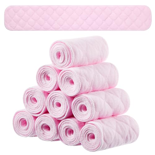 Image of Toulite 10 Pcs Reusable Bra Liners for Sweat, 3 Layer Bra Sweat Pads, Soft Cotton Outer Layer with Polyester Fiber Core