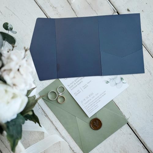 Sobres Plegables para Tarjetas de Boda con Cierre Elegante Dianzan 6