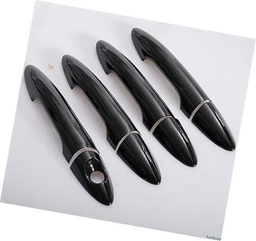Garniture de poignée Kia Rio 3 en carbone brillant pour customisation auto