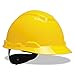 3M Hard Hat H-702R, Yellow 4-Point Ratchet Suspension