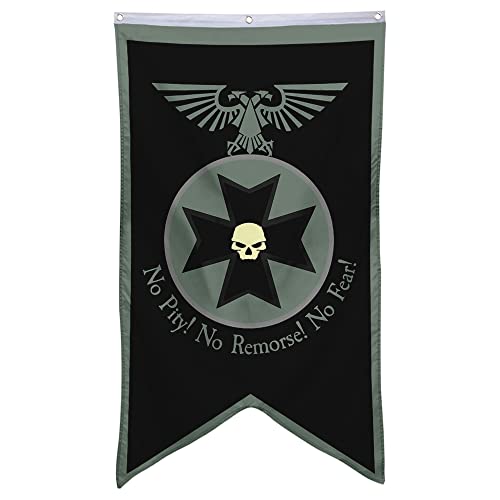 Bayyon Drapeau Templiers Noir 76,2 x 127 cm Cave Homme, Cave Maison Bureau Chambre Décor